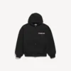 Sudadera con capucha y cremallera para hombre «DIY Balenciaga Back», corte regular, en color negro Sudadera con capucha y cremallera para hombre «DIY Balenciaga Back», corte regular, en color negro