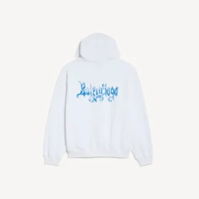 Sudadera con capucha y cremallera para mujer en blanco