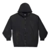 Sudadera con capucha y cremallera «Paris», corte ajustado «Black Faded» 744454TOVI41055