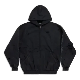 Sudadera con capucha y cremallera Paris Moon Oversized «Negro» 744444TOVE51055