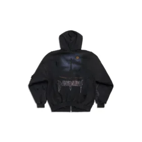 Sudadera con capucha y cremallera Paris Moon Oversized «Negro» 744444TOVE51055