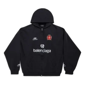 Sudadera con capucha y cremallera Paris Soccer, corte medio, «Negro y blanco» 744457TPVS61070 Sudadera con capucha y cremallera Paris Soccer, corte medio, «Negro y blanco» 744457TPVS61070