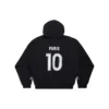 Sudadera con capucha y cremallera Paris Soccer, corte medio, «Negro y blanco» 744457TPVS61070