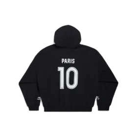 Sudadera con capucha y cremallera Paris Soccer, corte medio, «Negro y blanco» 744457TPVS61070 Sudadera con capucha y cremallera Paris Soccer, corte medio, «Negro y blanco» 744457TPVS61070