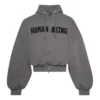 Sudadera con capucha y cremallera redonda de Human Being «Gris oscuro» 827153TSVB91441