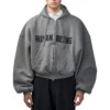 Sudadera con capucha y cremallera redonda de Human Being «Gris oscuro» 827153TSVB91441
