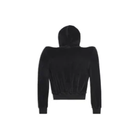 Sudadera con capucha y cremallera redondeada en el hombro «Black» 767880TNV611000 Sudadera con capucha y cremallera redondeada en el hombro «Black» 767880TNV611000