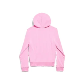 Sudadera con capucha y cremallera sin logotipo, corte ajustado «Light Pink White» 788243TQVK55708