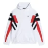 Sudadera con capucha y cremallera «Sporty B» para chándal «Blanco, negro y rojo» 675330TLVA39028