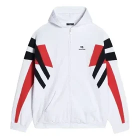 Sudadera con capucha y cremallera «Sporty B» para chándal «Blanco, negro y rojo» 675330TLVA39028 Sudadera con capucha y cremallera «Sporty B» para chándal «Blanco, negro y rojo» 675330TLVA39028