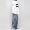 Sudadera con capucha y cremallera «Sporty B» para chándal «Blanco, negro y rojo» 675330TLVA39028