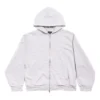 Sudadera con capucha y cremallera trasera, corte regular «Blanco sucio y rosa bebé» 803264TSVP12420