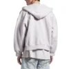 Sudadera con capucha y cremallera trasera, corte regular «Blanco sucio y rosa bebé» 803264TSVP12420