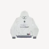 Sudadera con capucha y cuello de polo de fútbol 3B para hombre en gris/blanco Sudadera con capucha y cuello de polo de fútbol 3B para hombre en gris/blanco