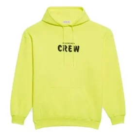 Sudadera con capucha y estampado «Crew» amarilla 578135TIV757072
