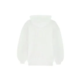 Sudadera con capucha y estampado del logotipo de la colección SS21, blanca, 641529TJVI69040