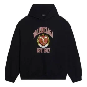 Sudadera con capucha y estampado del logotipo universitario «Est. 1917», corte amplio, «Negro» 674986TLV901076 Sudadera con capucha y estampado del logotipo universitario «Est. 1917», corte amplio, «Negro» 674986TLV901076