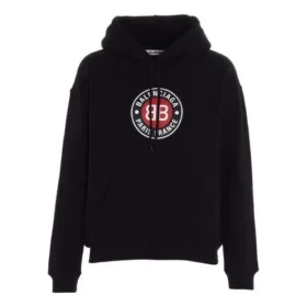 Sudadera con capucha y logo BB, manga larga, negra 612959TJVD71000