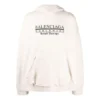 Sudadera con capucha y logo «Worldwide» «Blanco tiza/Negro» 674986TLVA99054
