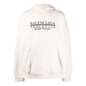 Sudadera con capucha y logo «Worldwide» «Blanco tiza/Negro» 674986TLVA99054 Sudadera con capucha y logo «Worldwide» «Blanco tiza/Negro» 674986TLVA99054