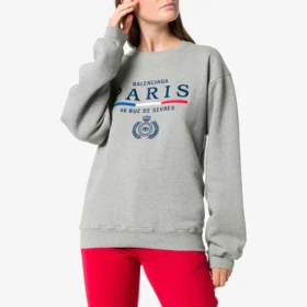 Sudadera con capucha y logotipo alfabético de Crown en color liso, gris 578132TGV681300