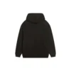 Sudadera con capucha y logotipo, corte medio «Negro lavado» 600583TLVB81146