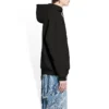 Sudadera con capucha y logotipo, corte medio «Negro lavado» 600583TLVB81146