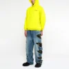 Sudadera con capucha y logotipo de corte medio «Yellow» 600583TIV847440