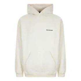 Sudadera con capucha y logotipo en la espalda, corte regular «Off White» 600583TMVF5-9069 Sudadera con capucha y logotipo en la espalda, corte regular «Off White» 600583TMVF5-9069