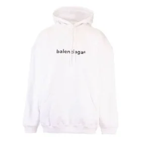 Sudadera con capucha y logotipo impreso, blanca 578135TIV559040