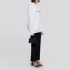 Sudadera con capucha y logotipo impreso, blanca 578135TIV559040