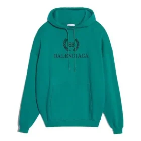 Sudadera con capucha y logotipo verde 556111TDV043068