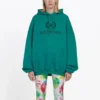 Sudadera con capucha y logotipo verde 556111TDV043068