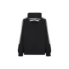 Sudadera con capucha y mangas a rayas «Sporty B», corte oversize «Negro-Blanco» 704023TMVG23869