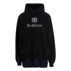 Sudadera con capucha y parche «BB Be Different» «Negro» 720406TNVV11070