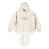 Sudadera con capucha y parches XXXL oversize «Ecru» 720406TNVD99784