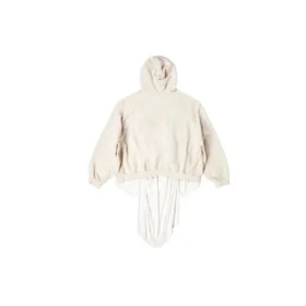 Sudadera con capucha y parches XXXL oversize «Ecru» 720406TNVD99784