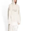 Sudadera con capucha y parches XXXL oversize «Ecru» 720406TNVD99784