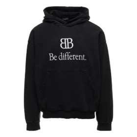Sudadera con capucha y solapa BB Be Different «Negro Blanco» 720426TNVV11070