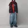 Sudadera con capucha y solapa BB Be Different «Negro Blanco» 720426TNVV11070