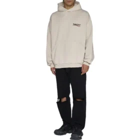Sudadera con capucha y solapa «Light Beige» de la Political Campaign 739024TKVI99711 Sudadera con capucha y solapa «Light Beige» de la Political Campaign 739024TKVI99711