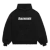 Sudadera con capucha y solapas desgastadas «Black White» 659403TKVB61093
