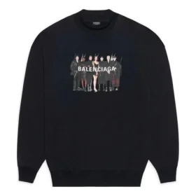 Sudadera con cuello redondo original de Balenciaga «Negro» 652981TIVA21000