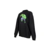 Sudadera de algodón de cuello redondo y corte cuadrado con estampado de Hulk de Balenciaga x Marvel «Negra» 671125TLV581000