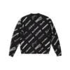 Sudadera de cuello redondo con estampado de logotipo por toda la prenda «Negro-Blanco» 724858T16651070