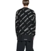 Sudadera de cuello redondo con estampado de logotipo por toda la prenda «Negro-Blanco» 724858T16651070