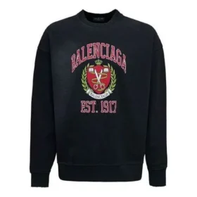 Sudadera de cuello redondo con estampado del logotipo universitario «Black» 676629TLV901076
