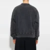 Sudadera de cuello redondo con estampado del logotipo universitario «Est. 1917» en «Negro lavado» 697869TMV991000