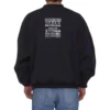 Sudadera de cuello redondo con etiqueta de cuidado «Black» 724511TNVL61070
