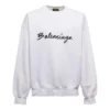 Sudadera de cuello redondo con logotipo en letra cursiva «Blanca» 697869TMVB59040